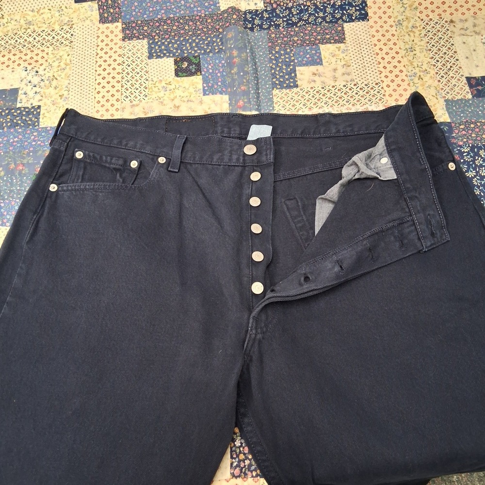 y2k Levis 501 Over Dyed Dark Blue Jeans Mens Size 40x30 Classic Fit Button Fly